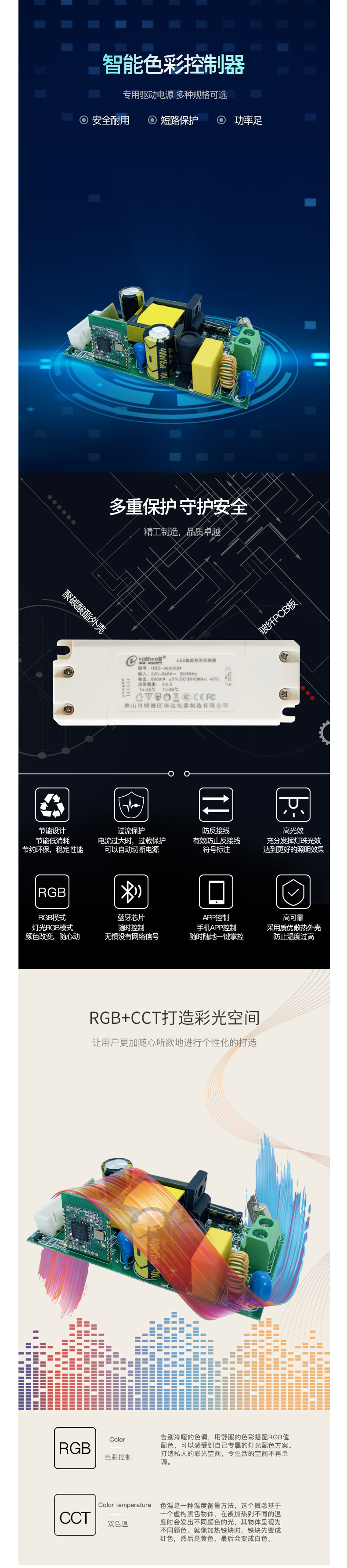 智能色彩藍(lán)牙控制器（12W）